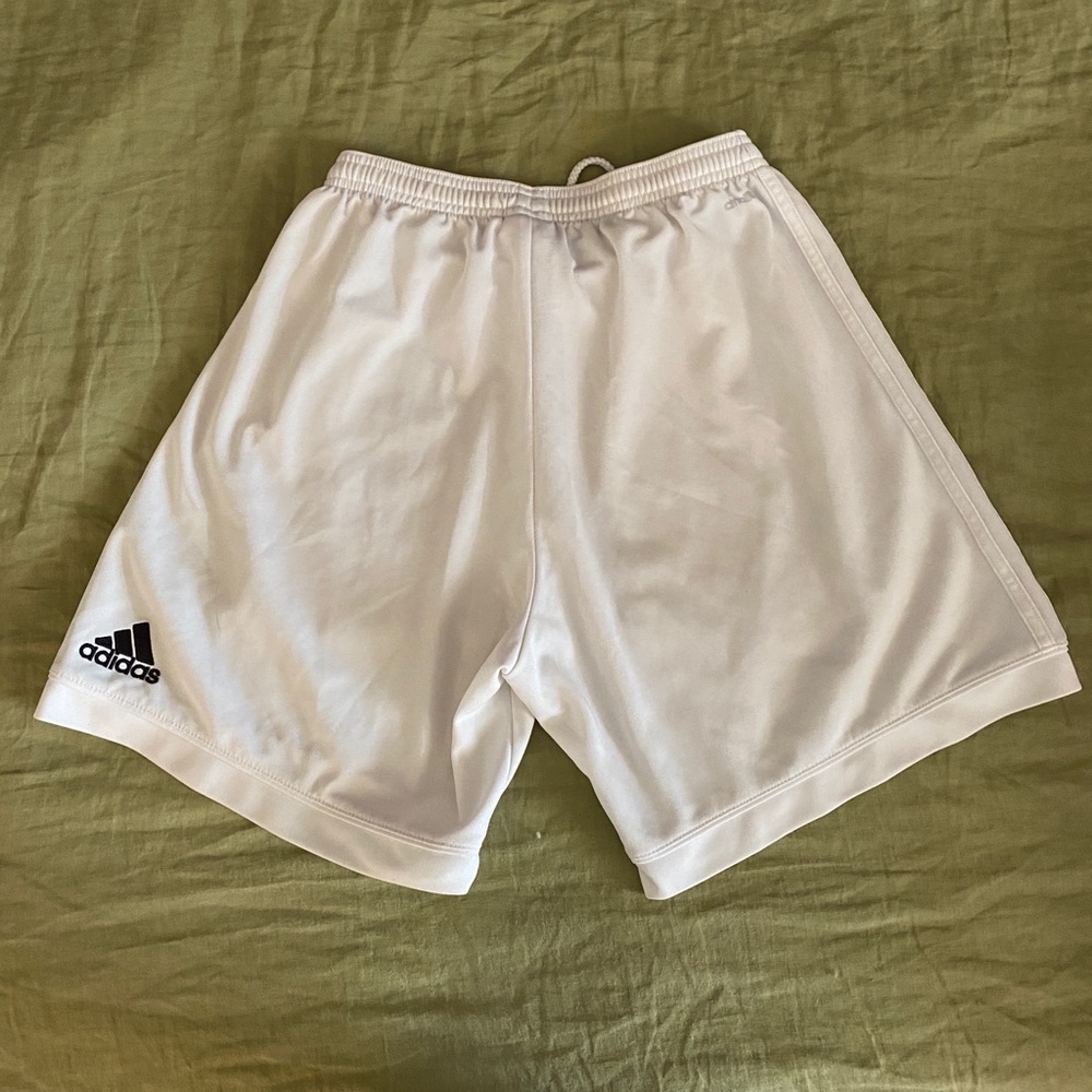 White Adidas soccer shorts!